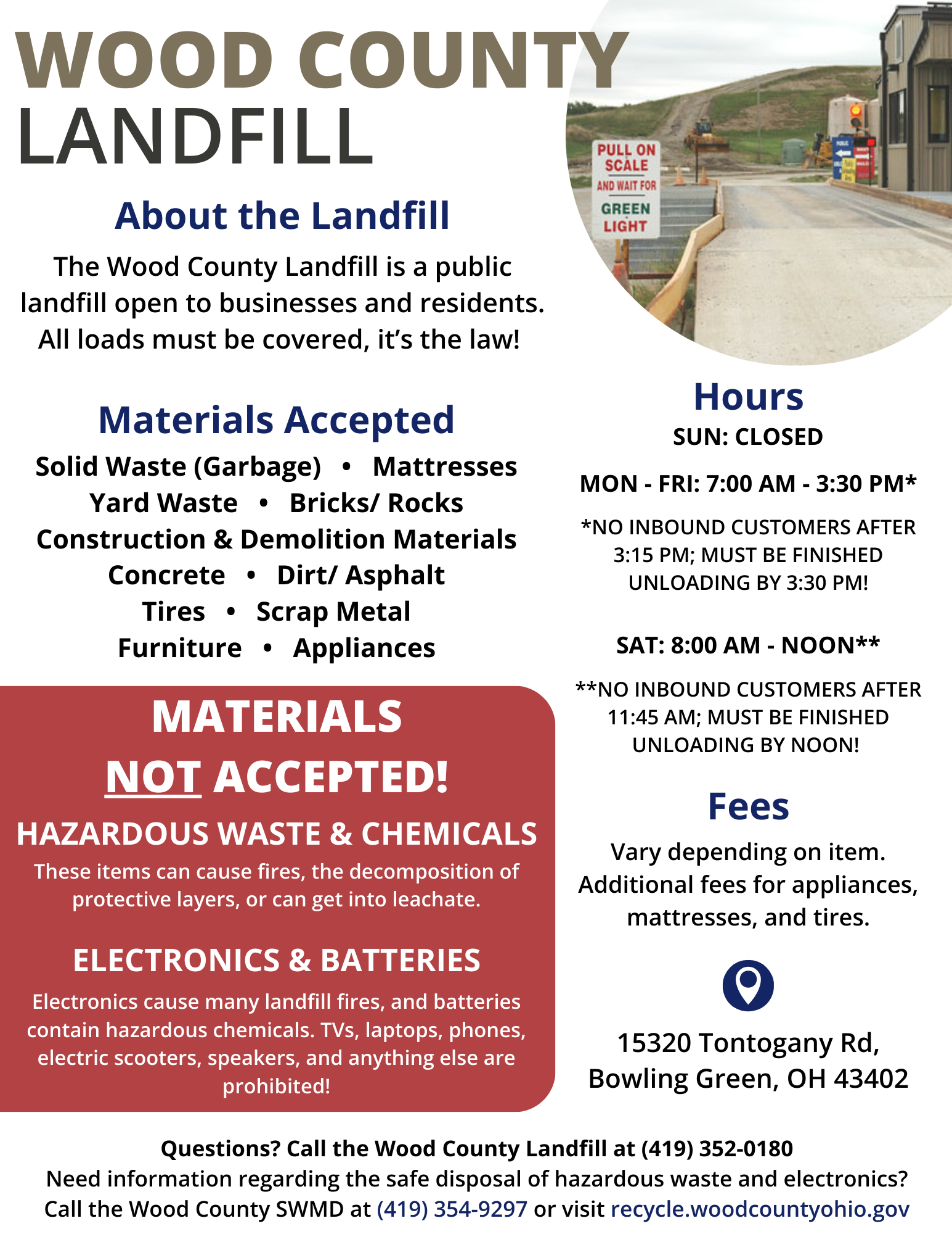 Wood County Landfill Flyer PNG